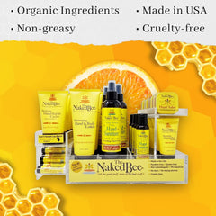 Applying The Naked Bee lotion on arm to demonstrate smooth hydration