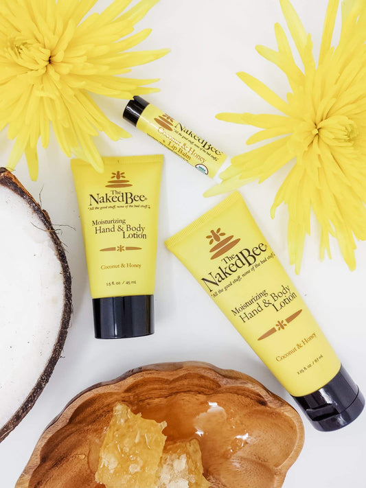 The Naked Bee back label with ingredient list and clean formulation benefits