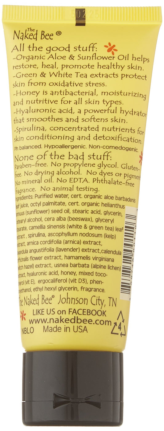 The Naked Bee cream texture close-up demonstrating quick-absorbing hydration benefits