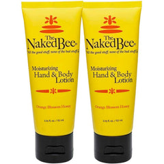The Naked Bee front packaging showing two travel tubes and scent label for easy grab-and-go