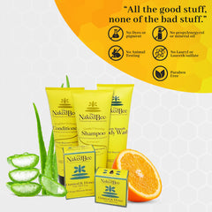 The Naked Bee lotion on hands demonstrating fast absorption and non-greasy finish