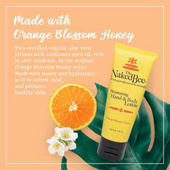 The Naked Bee open tube showing lotion texture and smooth spreadability for quick hydration