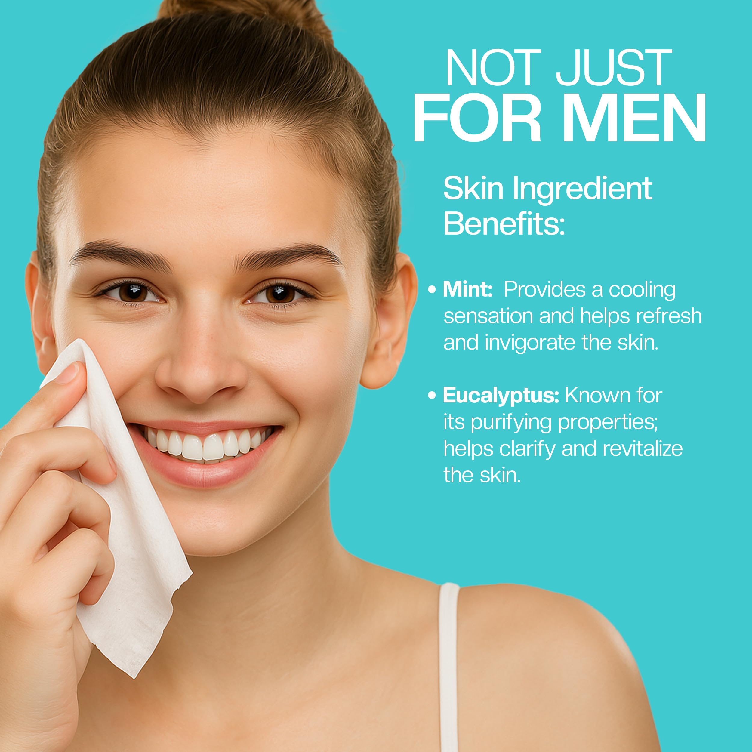 Aloe leaf and eucalyptus sprig beside The Nobleman wipes highlighting soothing botanicals