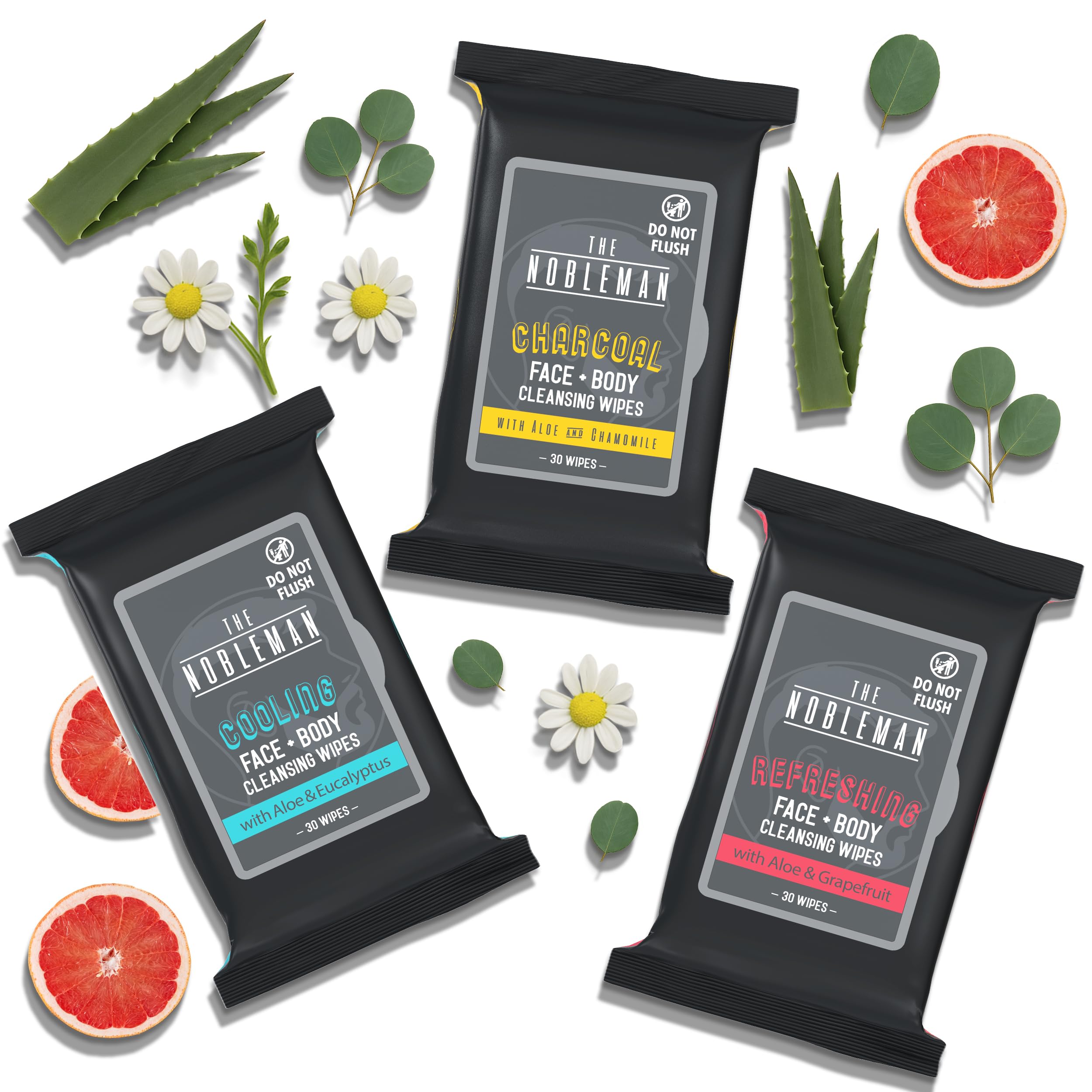 The Nobleman refreshing wipe in a gym bag showing quick post-workout freshness