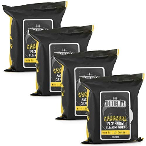 Man using The Nobleman wipe post-workout for fast clean feeling