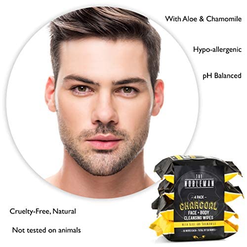 The Nobleman wipes next to a gym bag showing portable convenience
