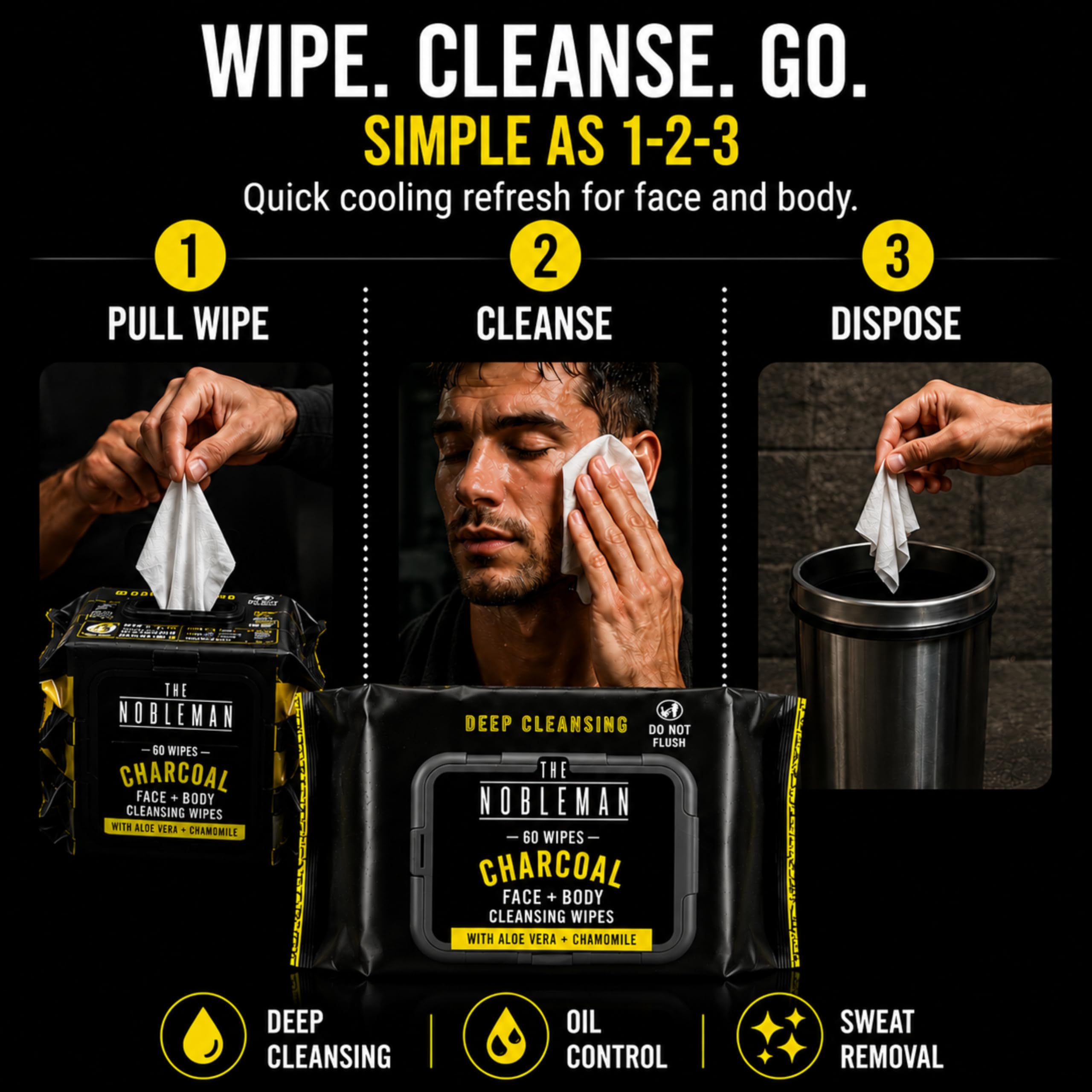 The Nobleman wipe next to a phone showing compact size advantage