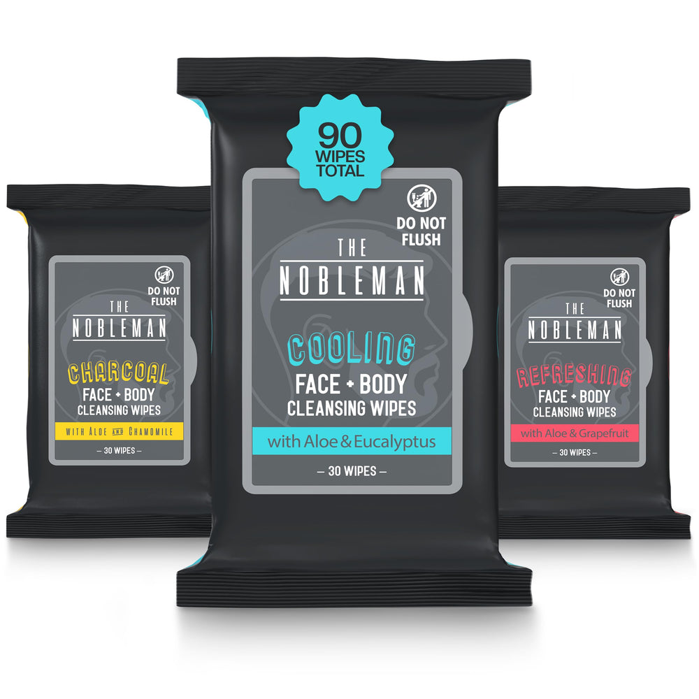 The Nobleman close-up charcoal wipe texture highlighting cleansing power