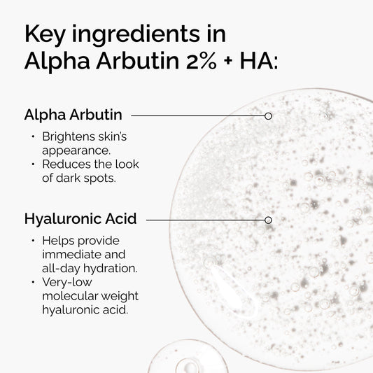 The Ordinary serum droplet on skin demonstrating quick absorption and hydration