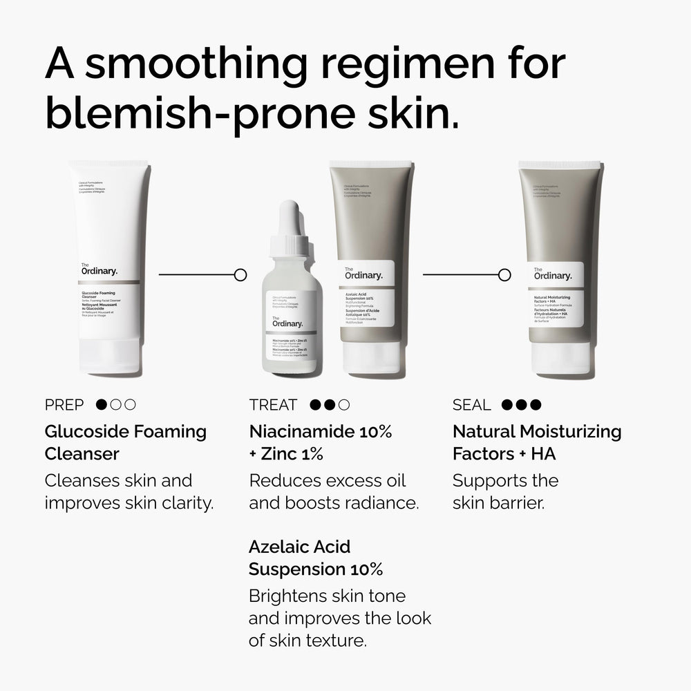 The Ordinary product on a bathroom shelf in routine setting promoting daily use benefits