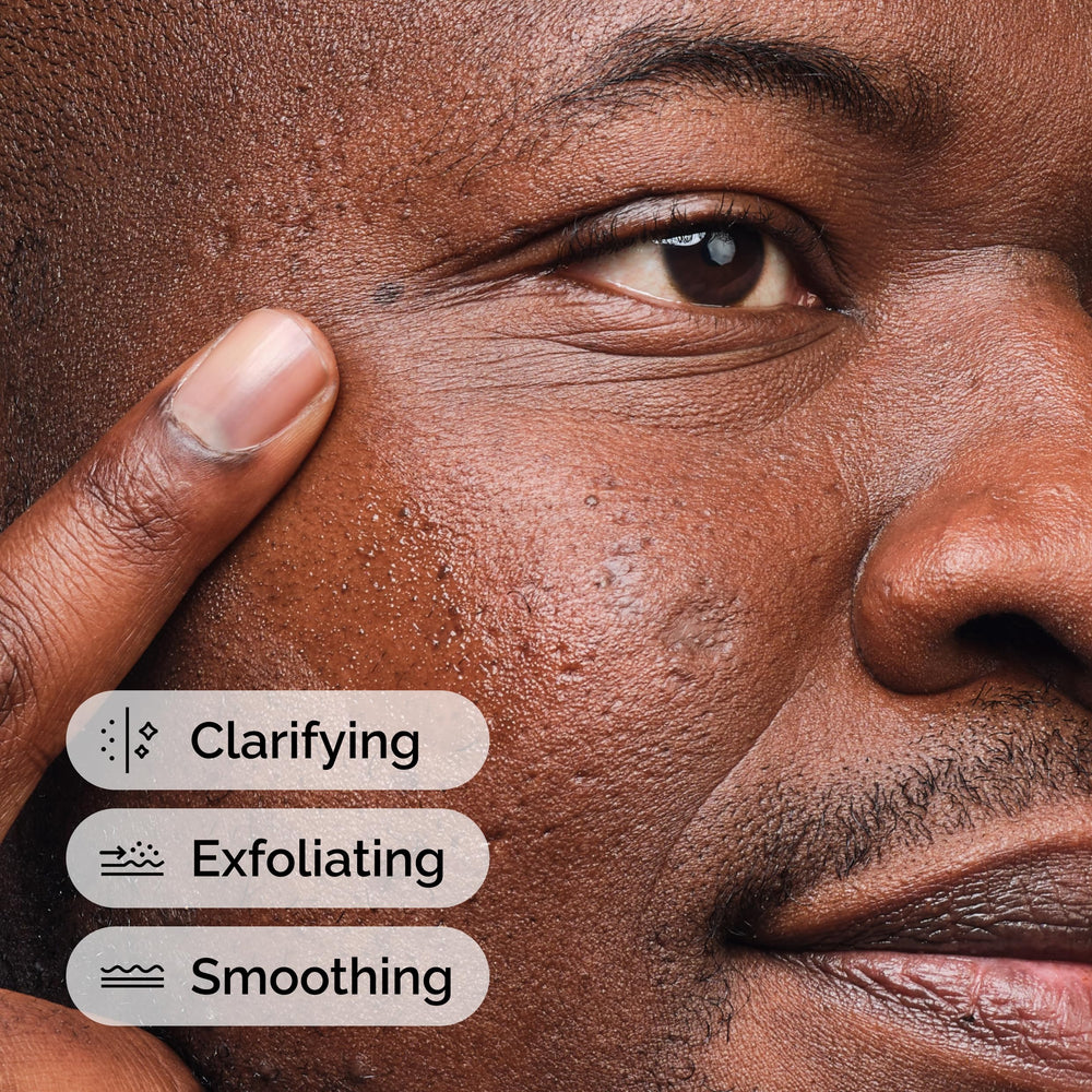 The Ordinary label detail showing concentration and clear ingredient benefit