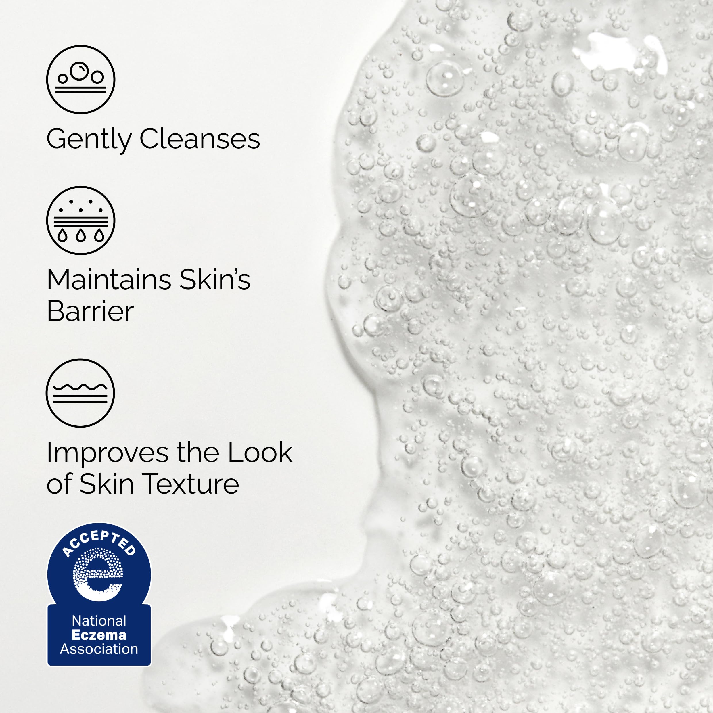 The Ordinary foam texture close-up showing soft lather that cleanses without stripping