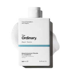 The Ordinary front packaging showing conditioner bottle and clear labeling for easy selection
