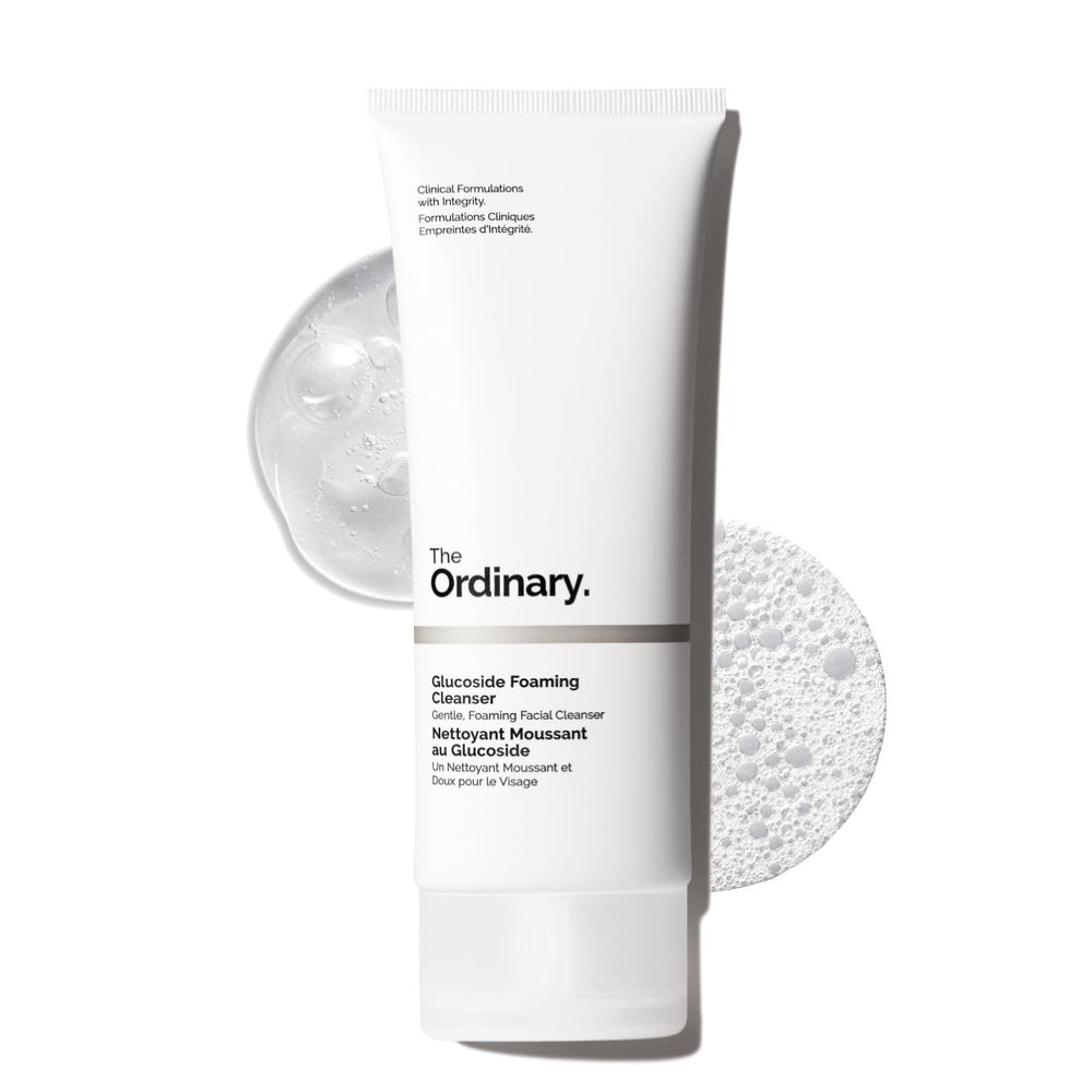 The Ordinary front bottle view showing gentle cleanser and clear label benefiting routine simplicity