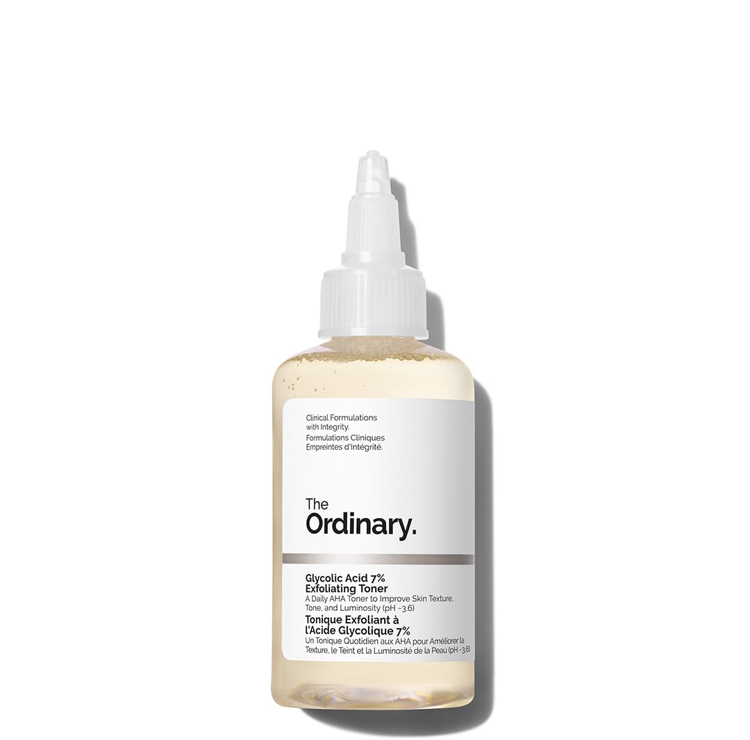 The Ordinary bottle front view showing packaging and easy daily exfoliation