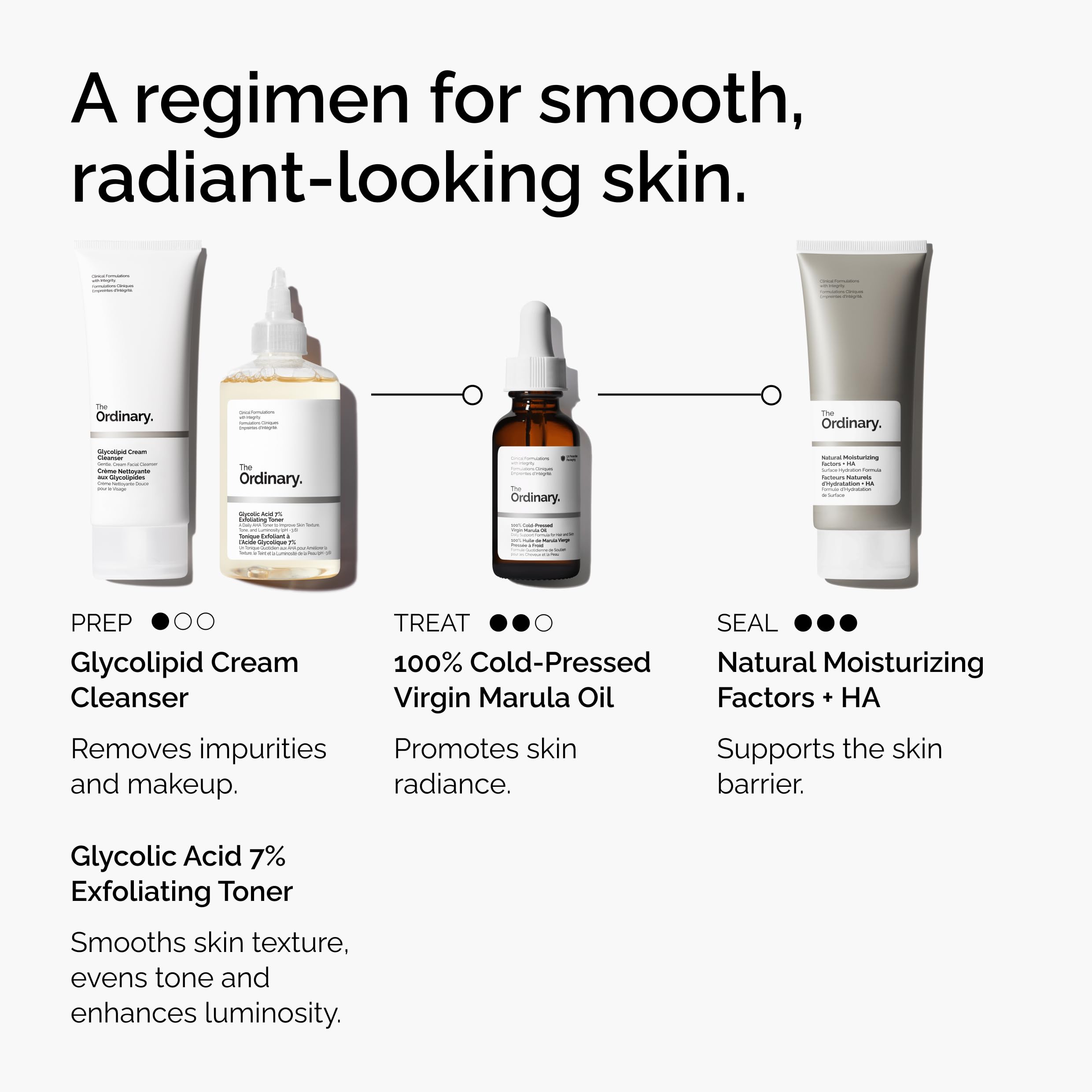 Usage shot of The Ordinary marula oil applied to hair ends for added shine