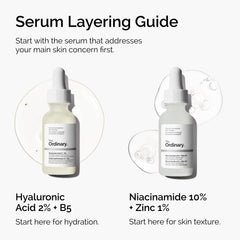 The Ordinary bottle on a bathroom shelf styled scene showing daily routine compatibility benefit