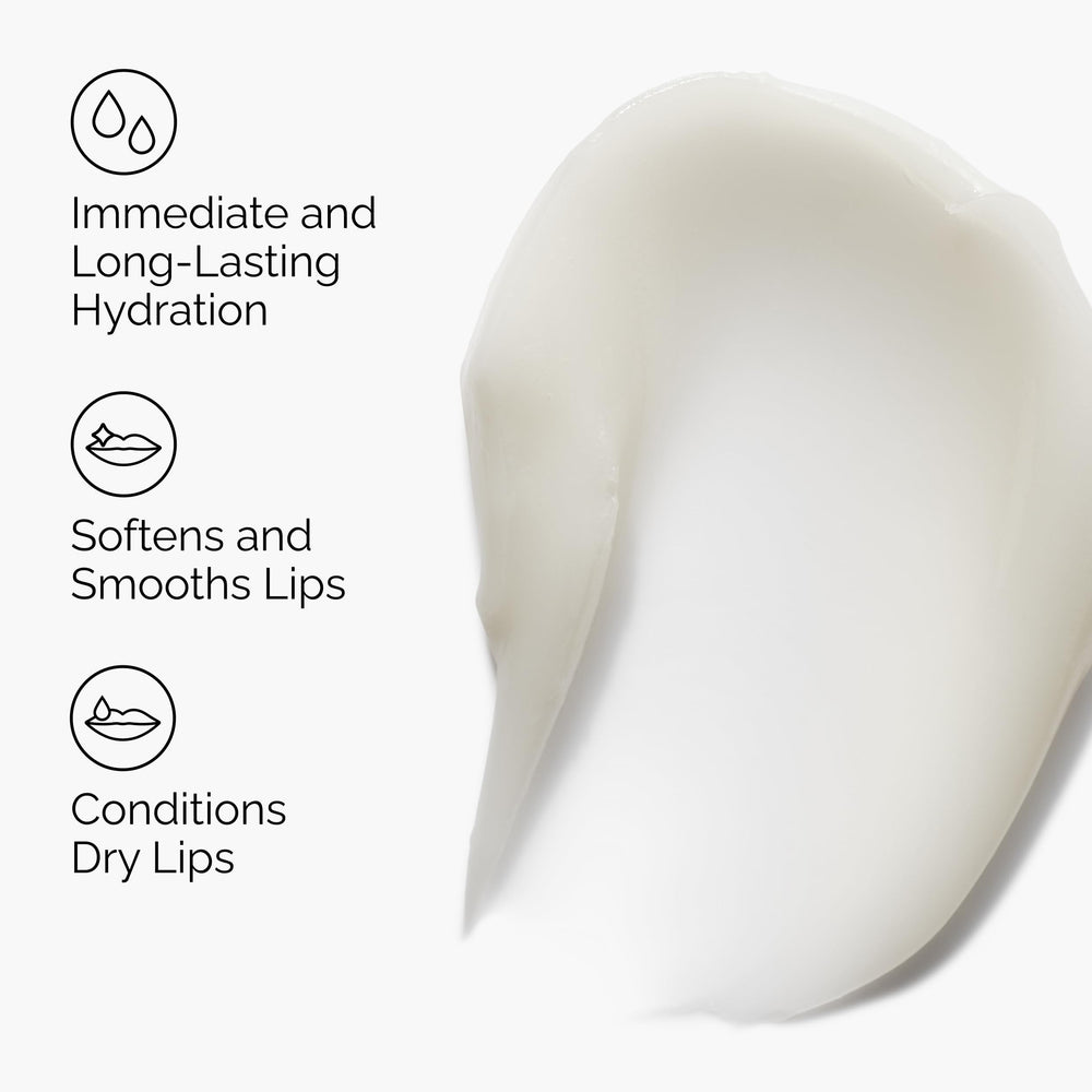 The Ordinary applied to lips in-hand showing quick hydration and non-greasy feel