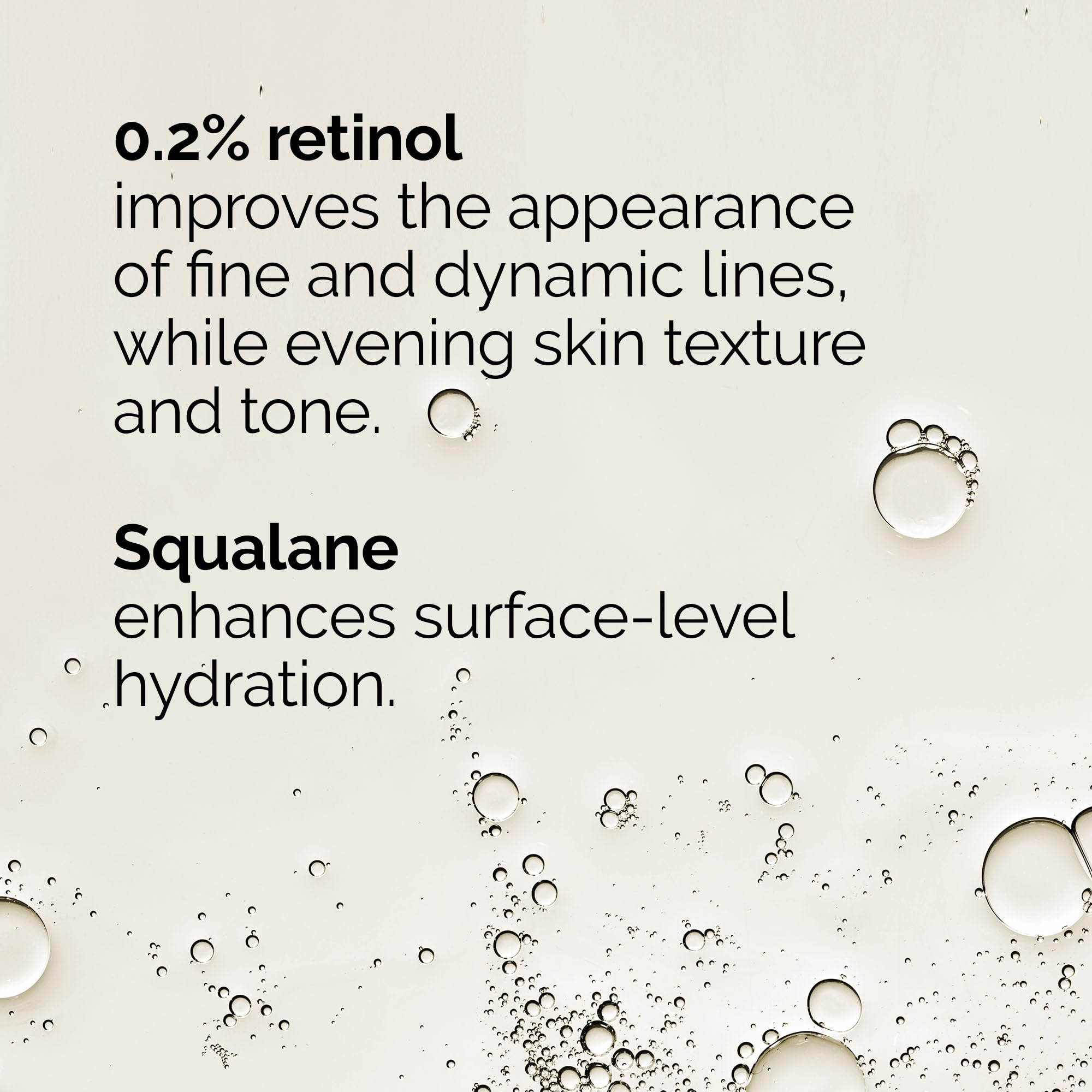 The Ordinary label close-up highlighting retinol concentration and usage guidance