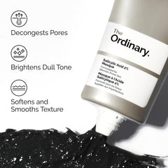 Model applying The Ordinary masque to cheek illustrating deep-cleaning routine benefit