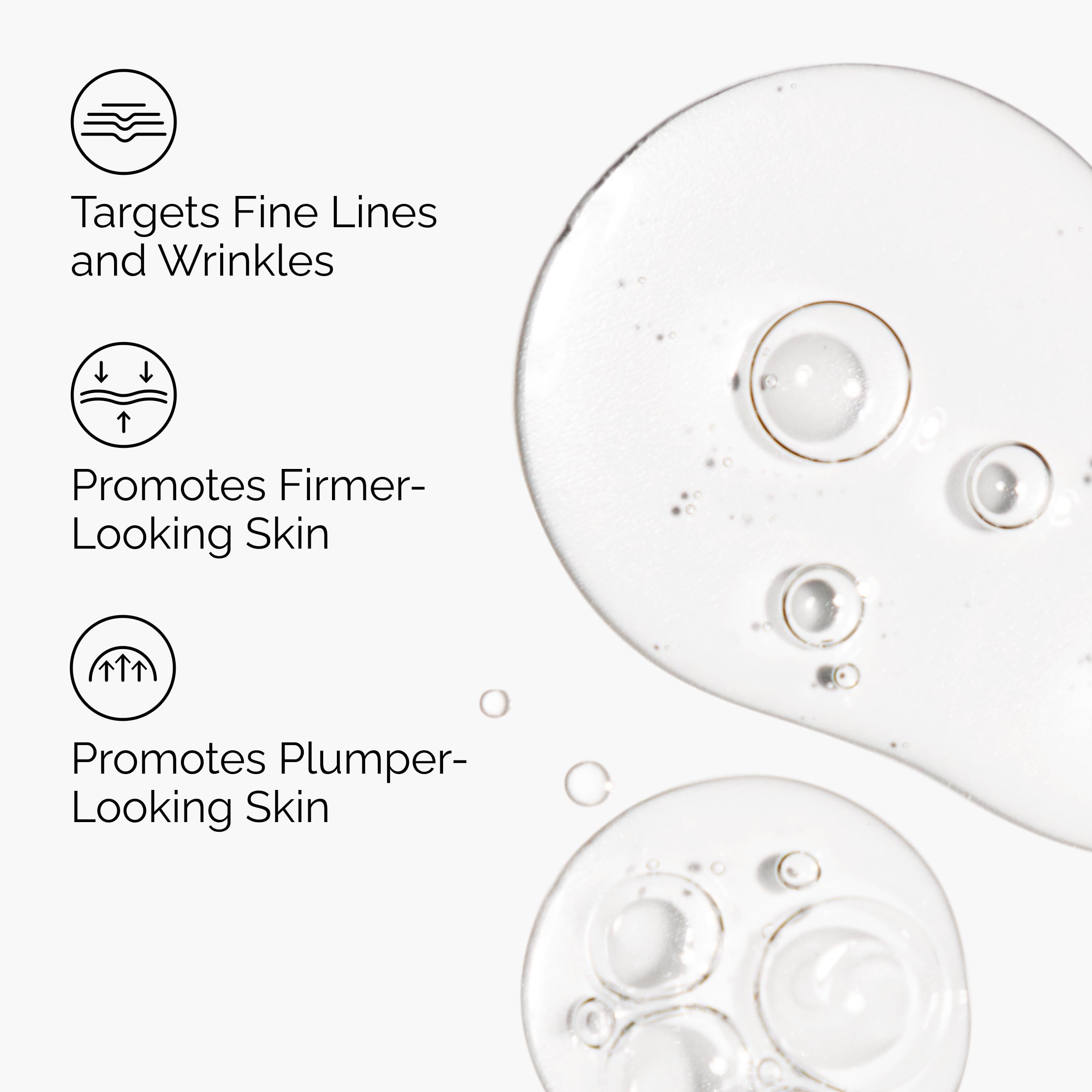 The Ordinary ingredient label highlighting Matrixyl peptides and hyaluronic acid benefits