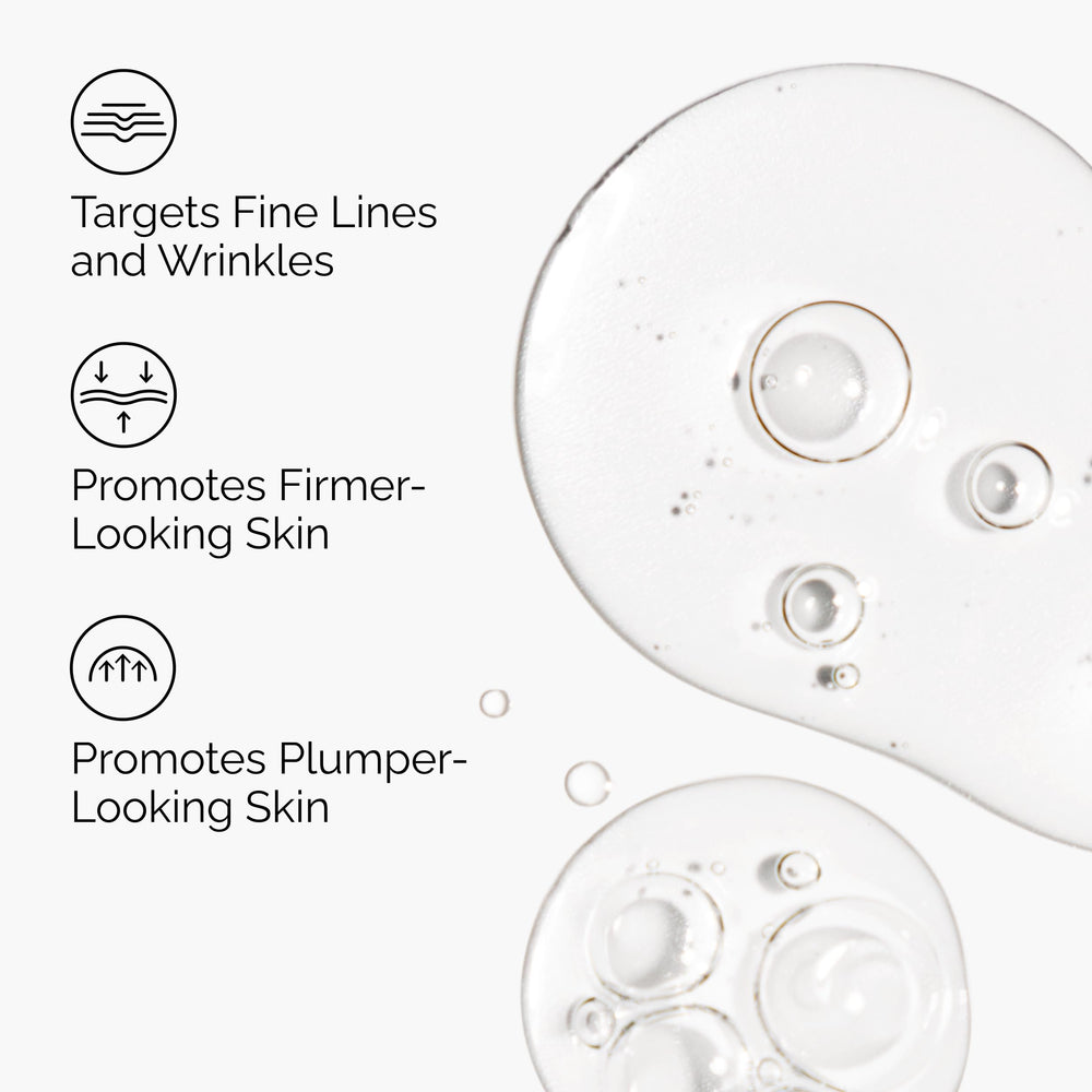 The Ordinary ingredient label highlighting Matrixyl peptides and hyaluronic acid benefits