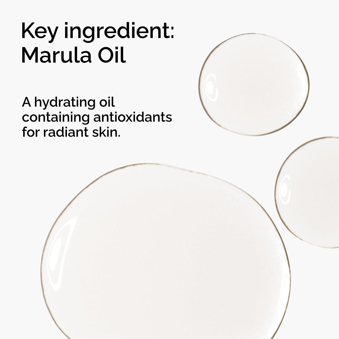 Close-up of oil texture highlighting The Ordinary marula oil's smooth hydrating finish