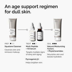 Lifestyle on bathroom vanity featuring The Ordinary Pycnogenol among skincare for antioxidant routine benefit