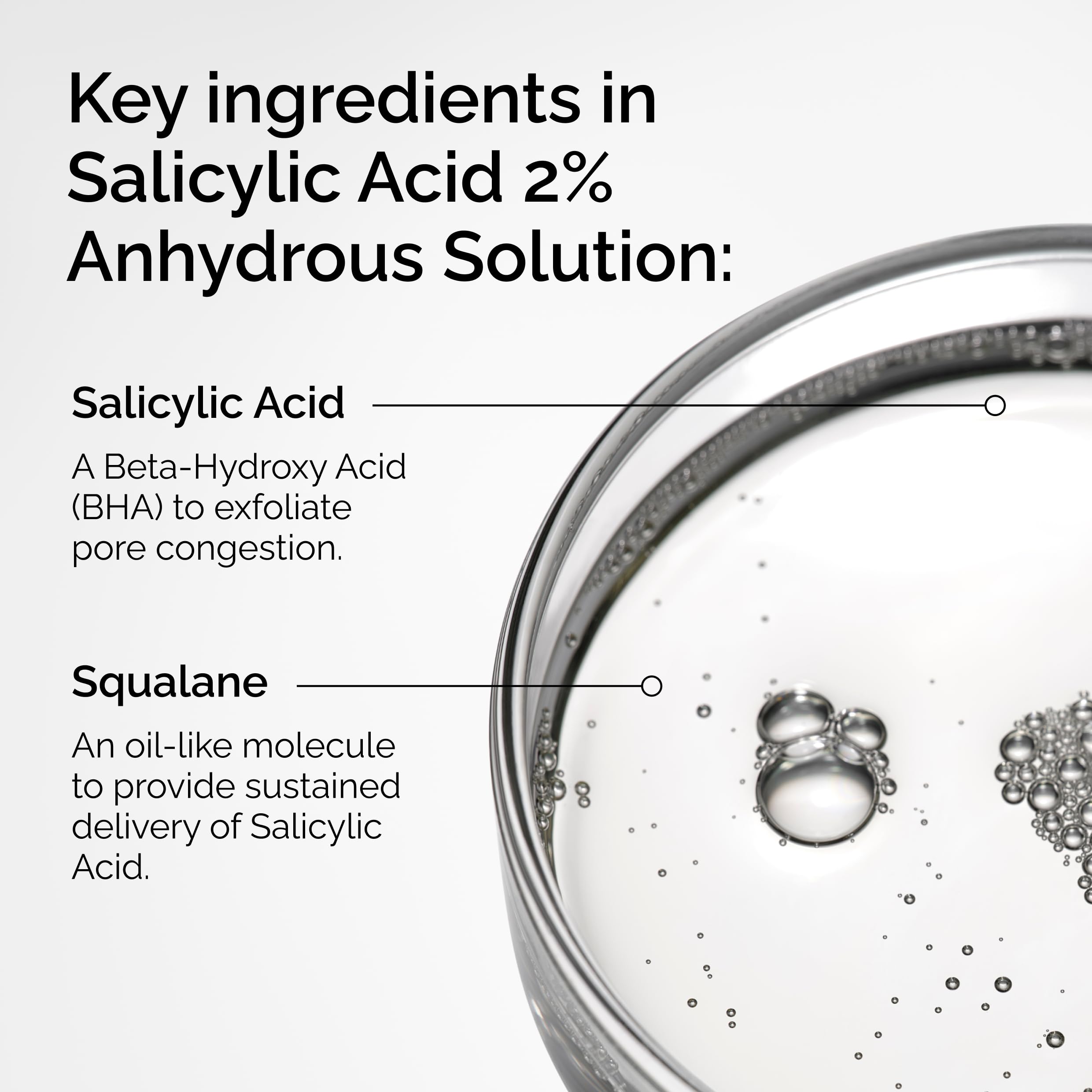 The Ordinary dropper dispensing serum showing silky squalane texture