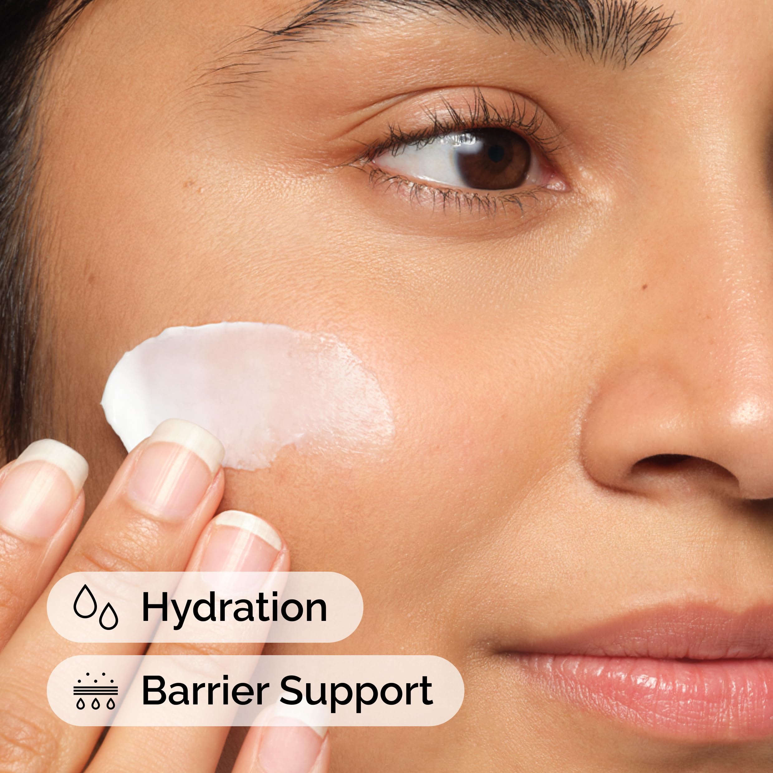 The Ordinary next to a ruler for 3.4 fl oz scale and travel-friendly benefit