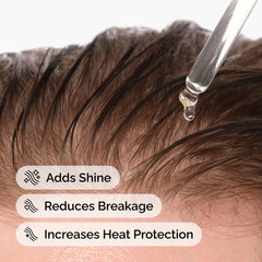 The Ordinary squalane smoothed into hair ends adding shine and taming flyaways
