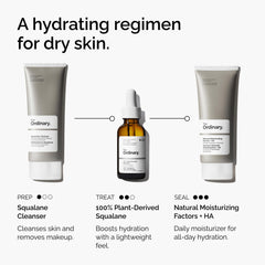 The Ordinary squalane next to a coin showing 1 fl oz size for travel-friendly convenience