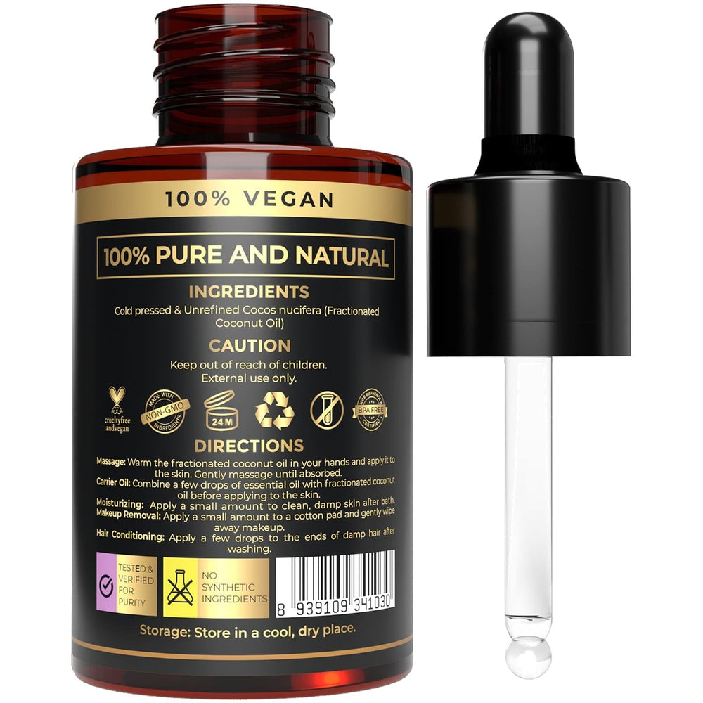 The Organic Forest clear oil texture close-up showing lightweight absorption benefit