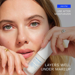 The Outset being applied under the eye demonstrating gentle brightening care