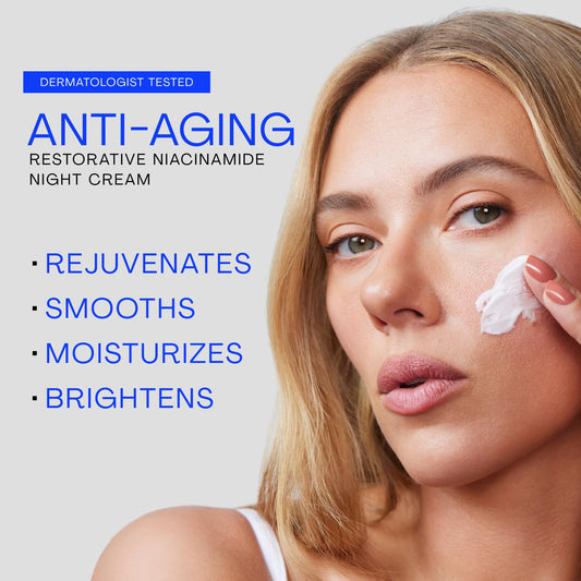 The Outset night cream open texture swirled to show buttery, melt-in benefit