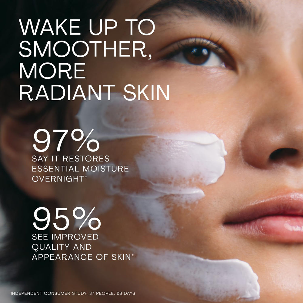 The Outset night cream swipe on skin close-up demonstrating smooth absorption benefit