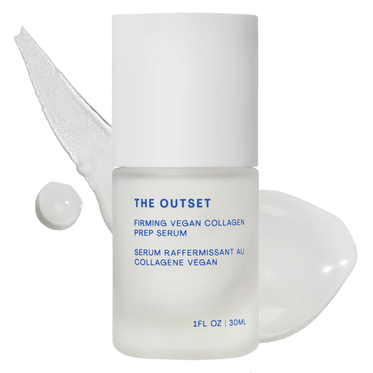 The Outset serum front packaging showing clean design and size benefit