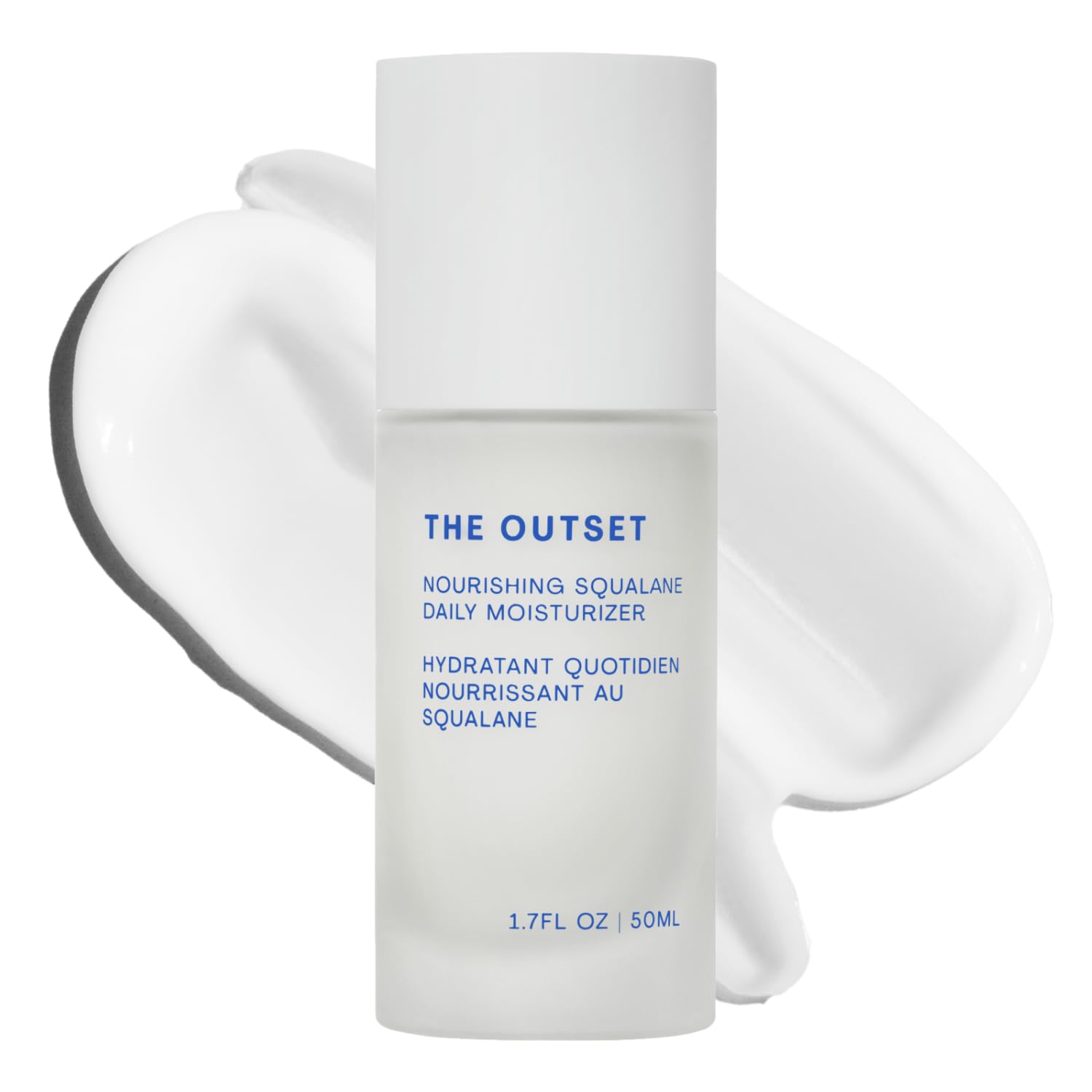 The Outset front packaging showing compact 1.7 fl oz and branding for clean skincare benefits