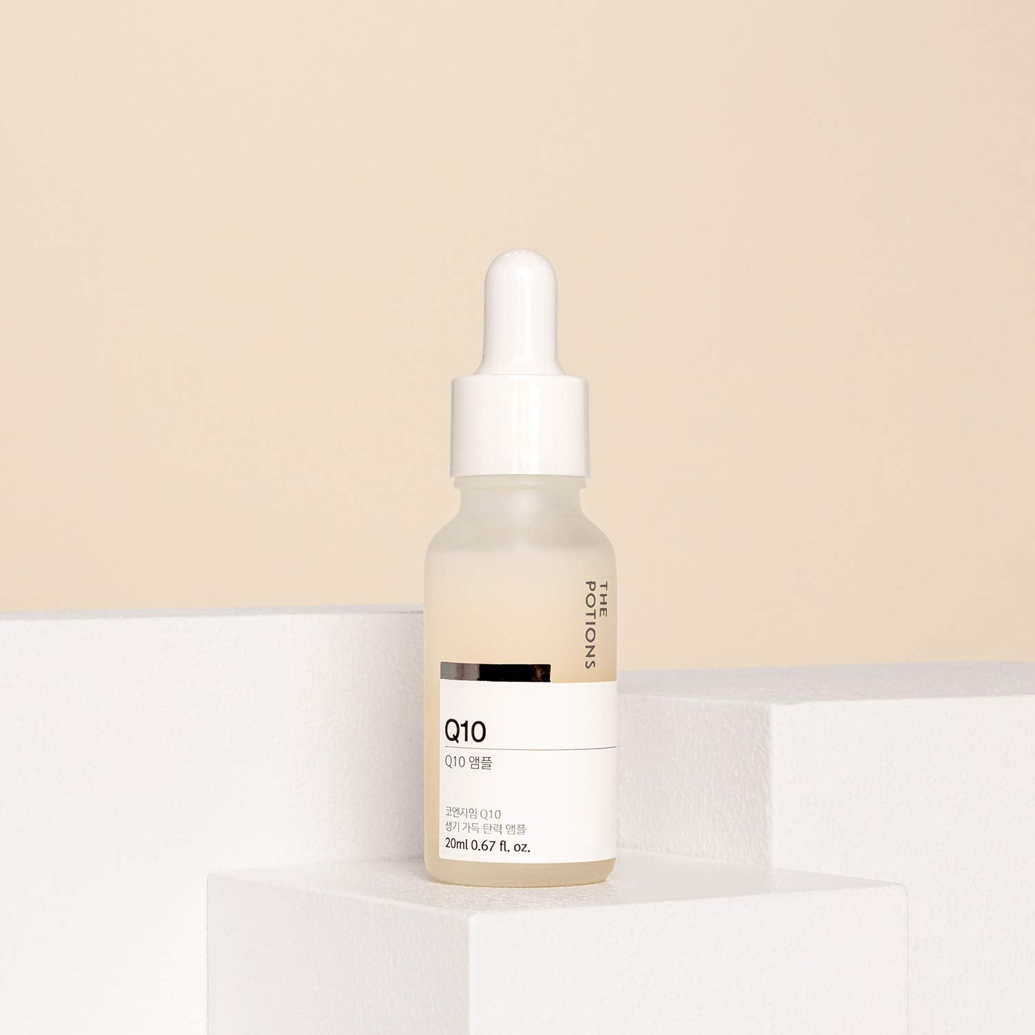 The Potions serum applied to skin, showing instant smoothing and hydration