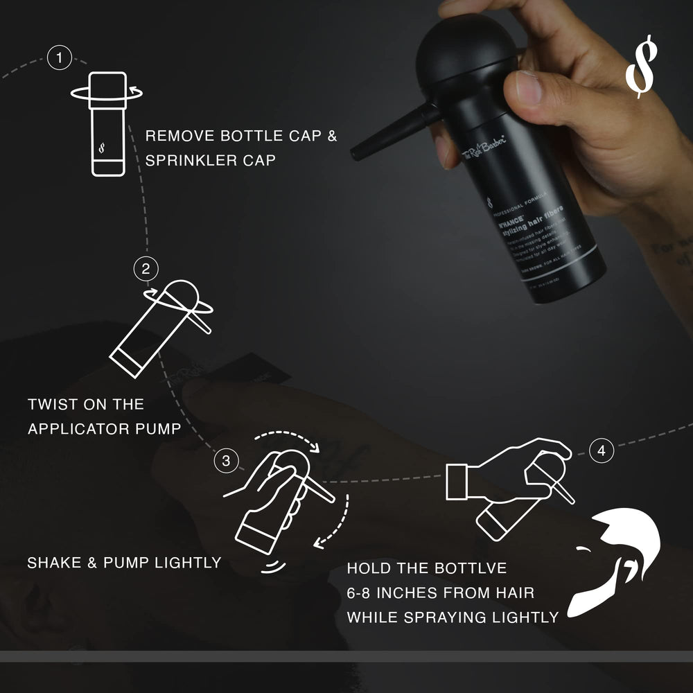 The Rich Barber sprayed into beard to add density and coverage