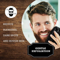 The Rustic Man close-up of terry cloth side showing plush fibers for gentle cleansing