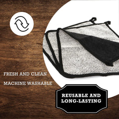 The Rustic Man wash cloth creating rich lather to boost cleansing performance