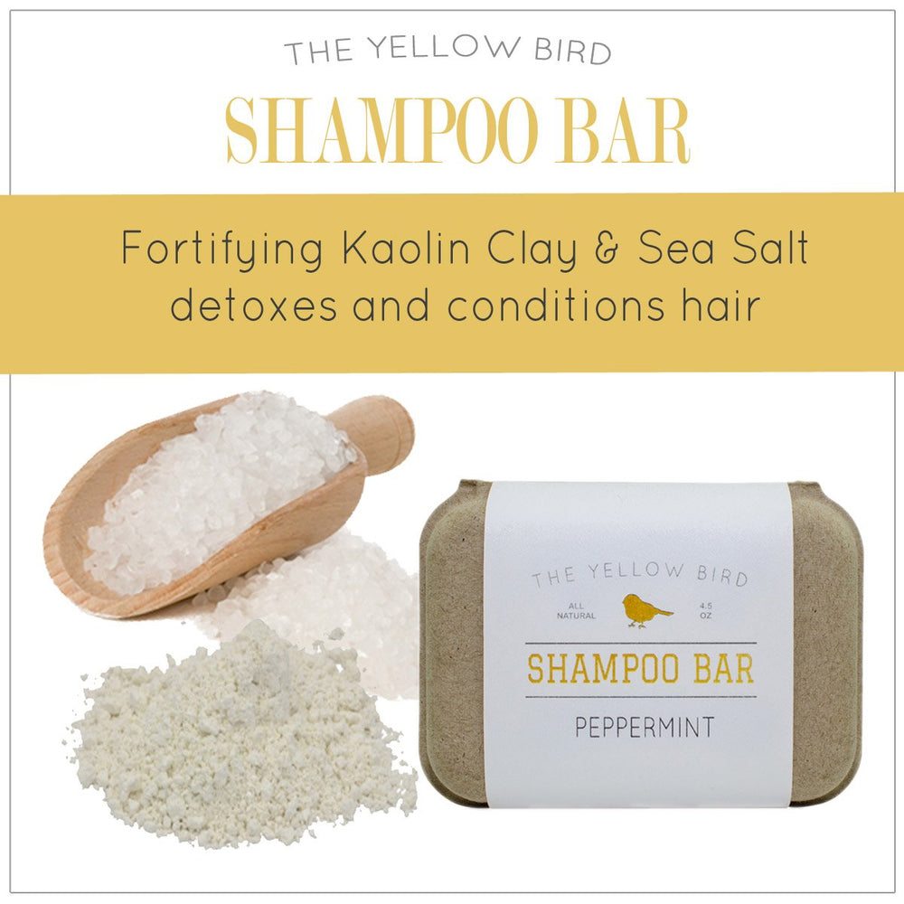 Recyclable box label of The Yellow Bird bar highlighting sulfate-free formula