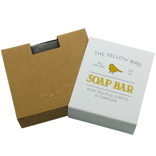 The Yellow Bird close-up pumice texture revealing gentle exfoliation