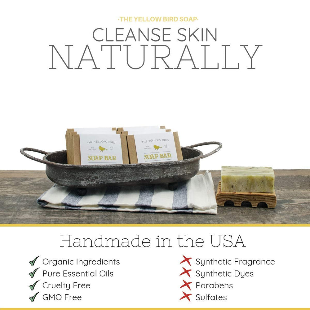 The Yellow Bird product label and ingredient list highlighting natural ingredients