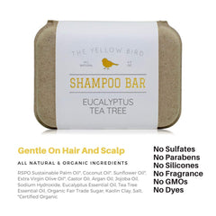 Shampoo bar in a travel tin by The Yellow Bird for compact, leak-free portability