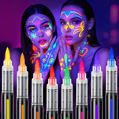 ThEast front packaging showing eight neon pens and benefits for festivals