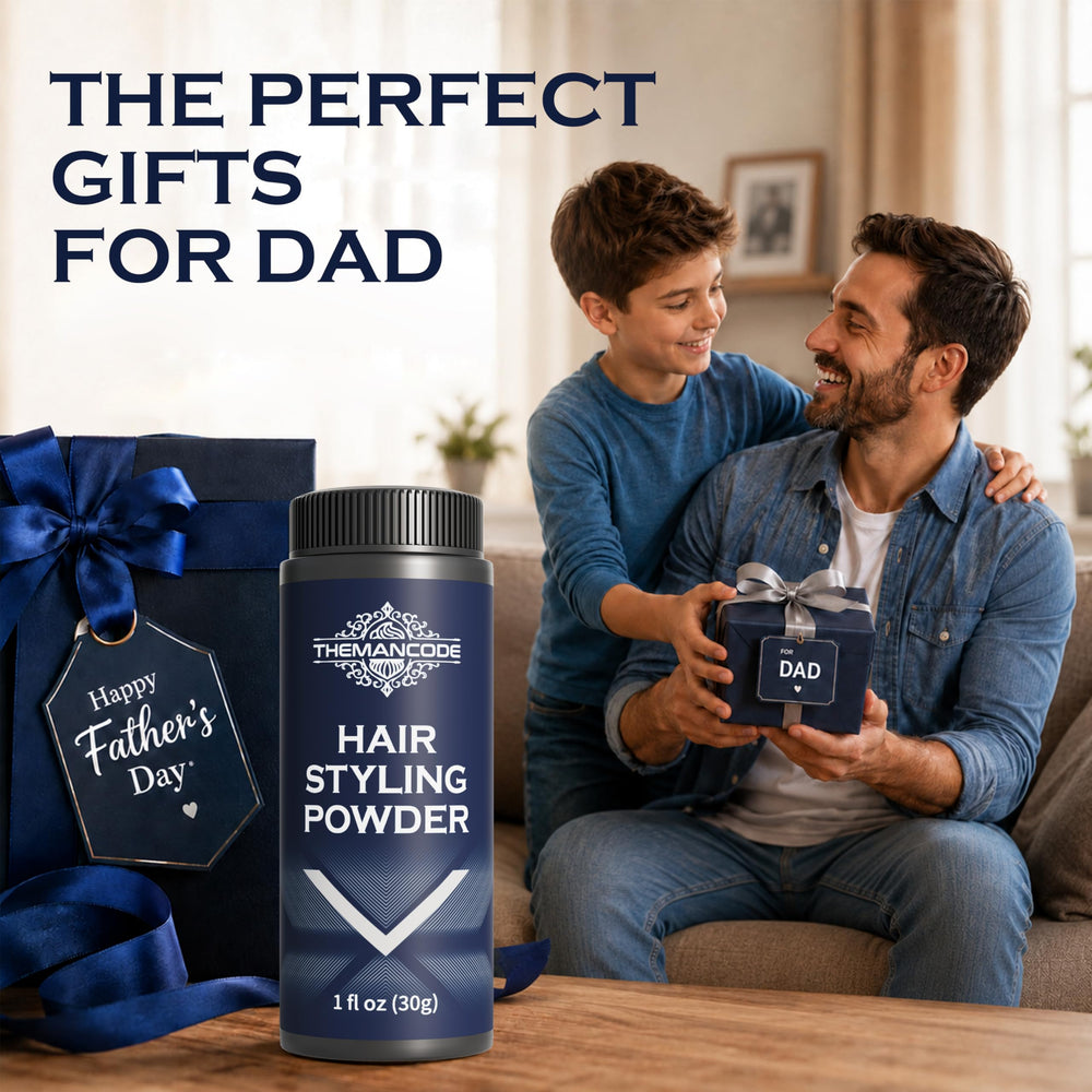 THEMANCODE on shelf gift display suggesting ideal present for men