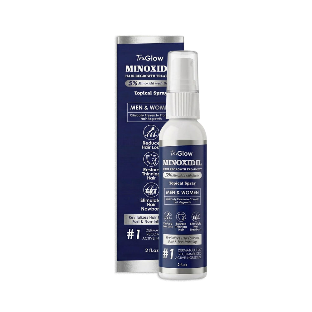 TheMore Crazy TruGlow front bottle showing unscented spray, clear branding and benefit