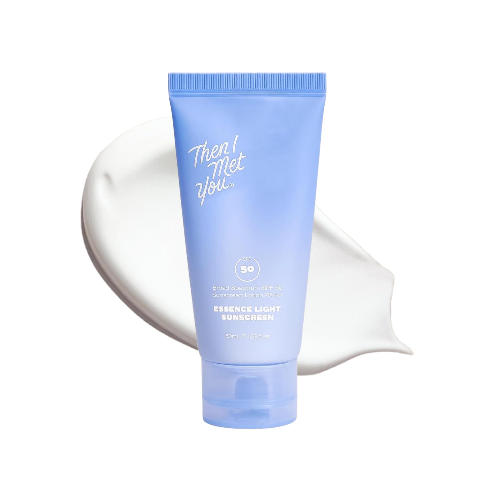 Then I Met You front packaging showing SPF 50 and sleek tube benefits